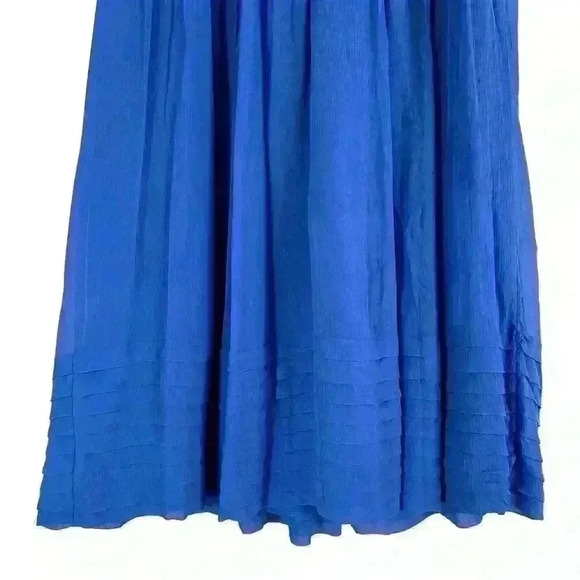 J.‎ Crew Juliet Dress 100 percent Silk Royal Blue Strapless Vintage - Picture 6 of 15
